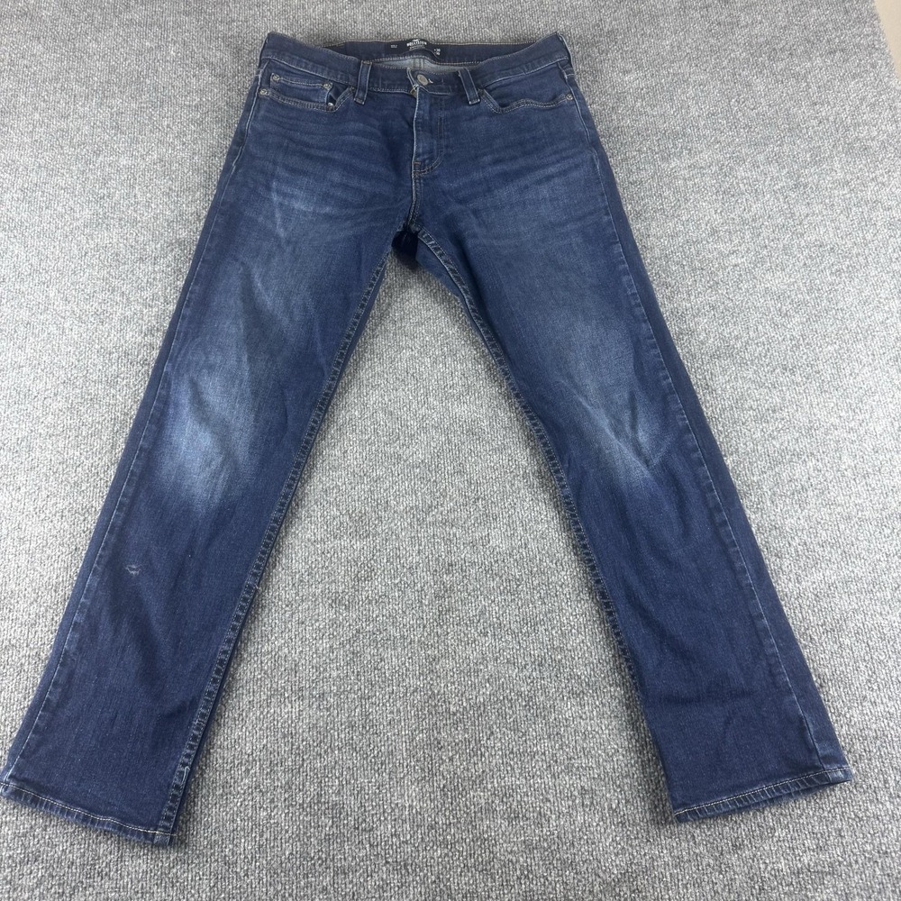 Hollister Epic Flex Slim Straight Jeans Mens 30x30 Blue Stretch Denim Pants